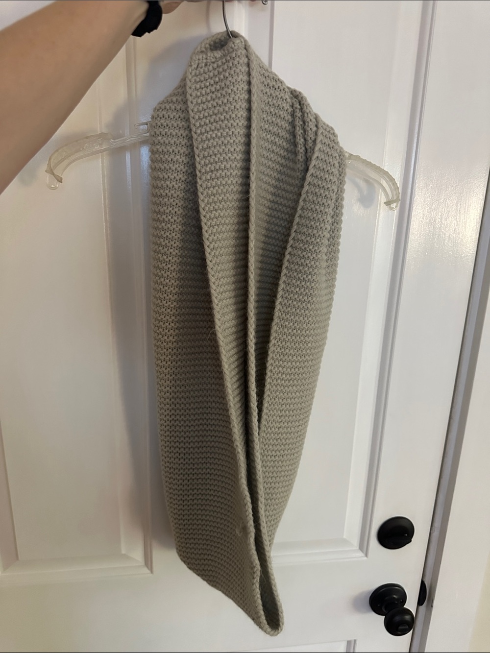 bp Soft Knit Infinity Scarf in Light Gray/cream